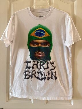 Graphic Short-Sleeve Tee - White with Green Accent